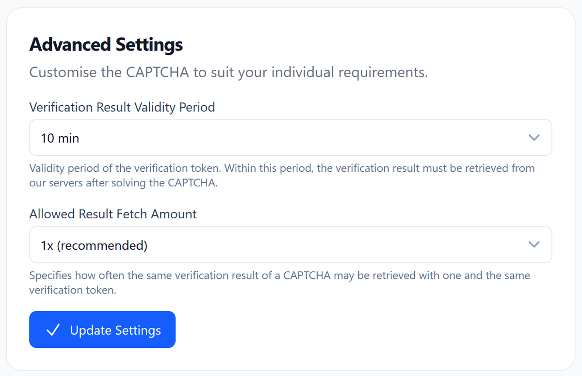 Screenshot showing secure server-side verification result with signed token data