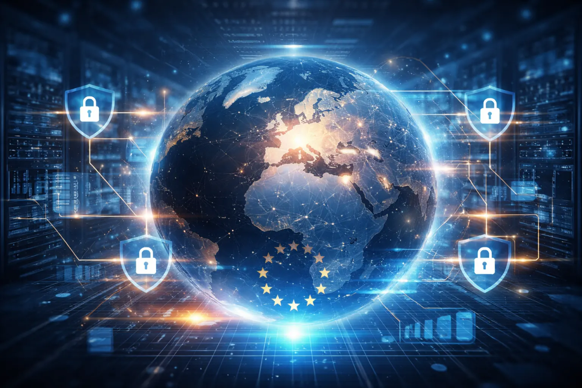 Illustration of jurisdictional control, regional processing, and security enforcement for data sovereignty