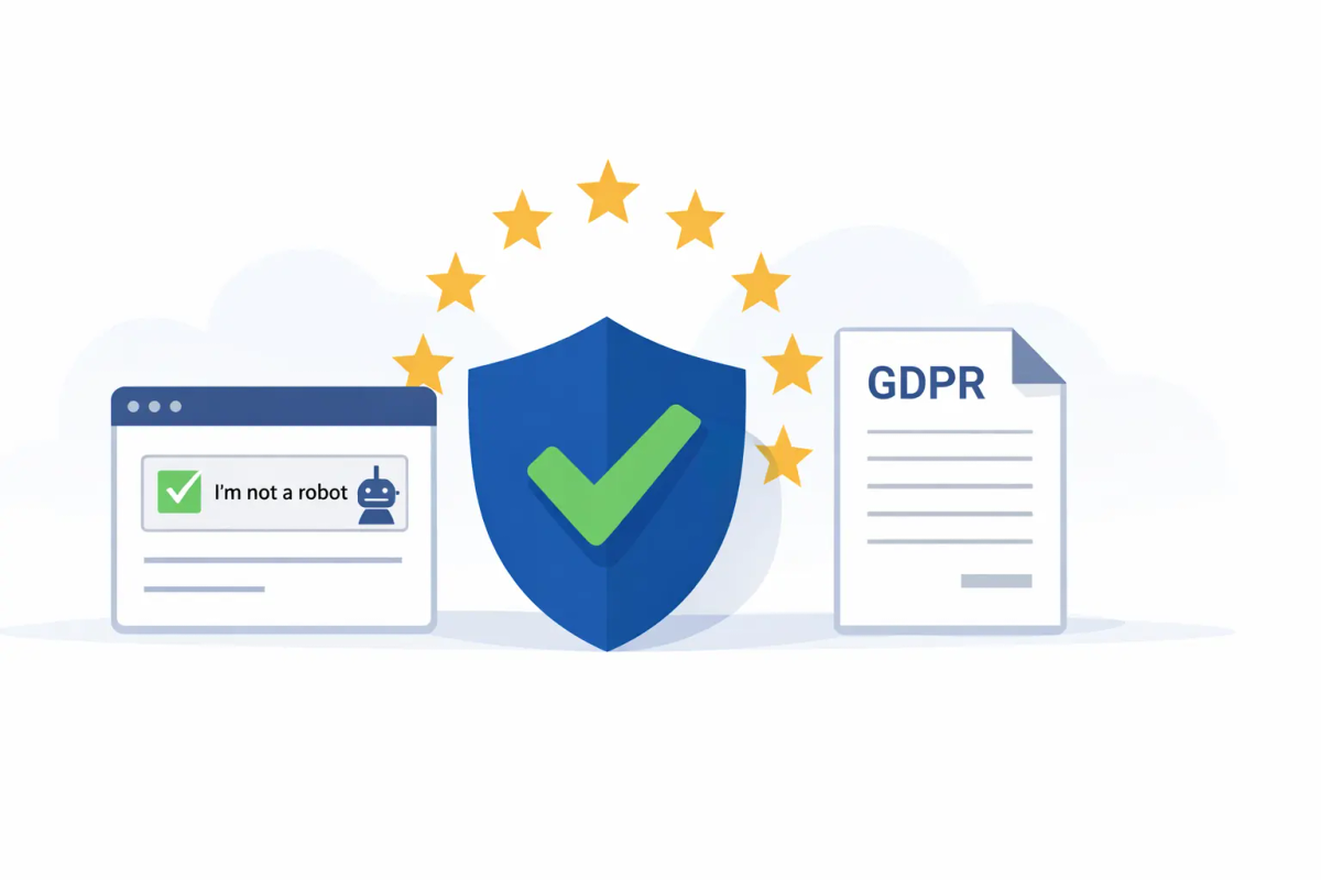 Illustration representing GDPR-aligned bot protection and privacy controls
