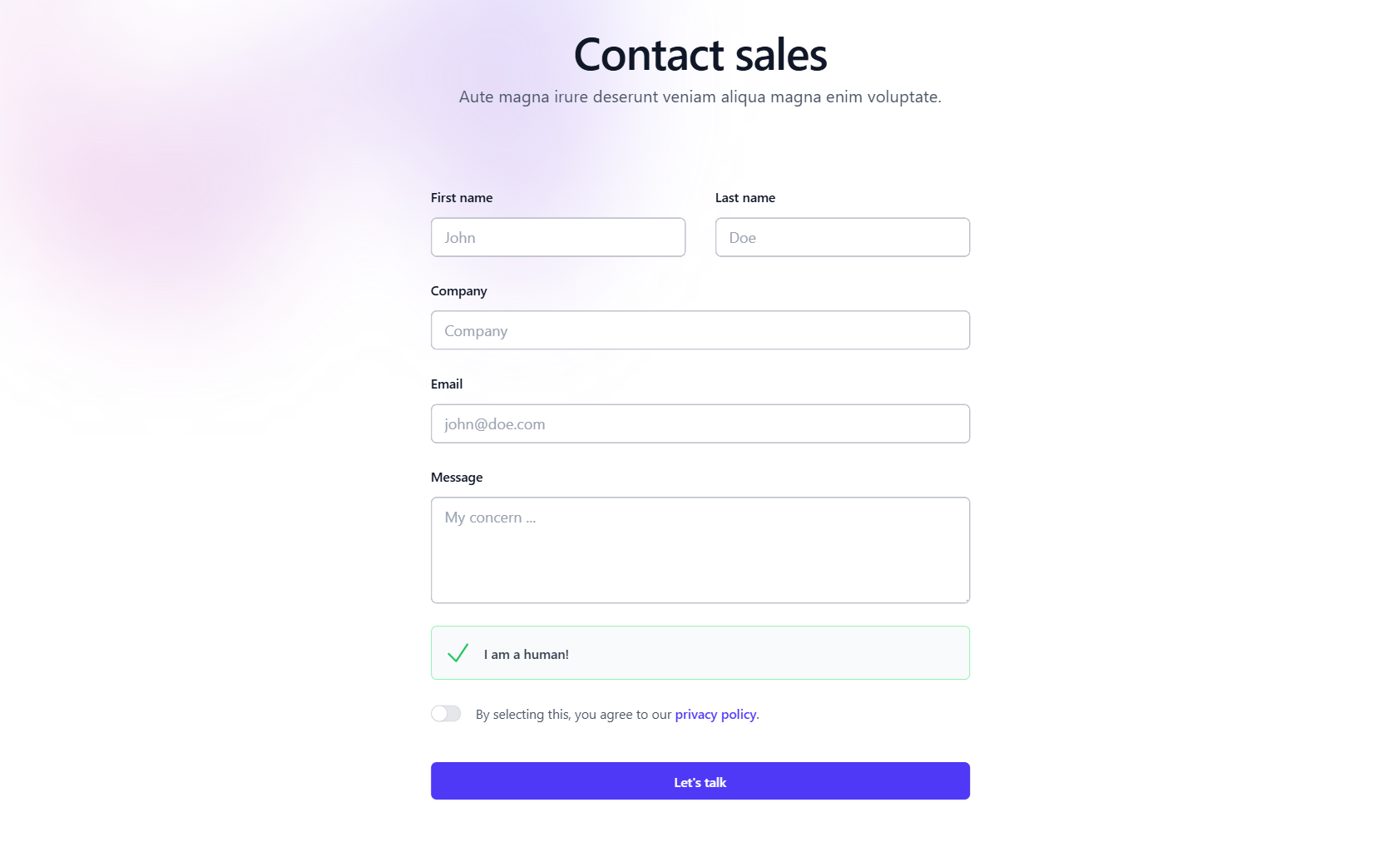 Contact Sales