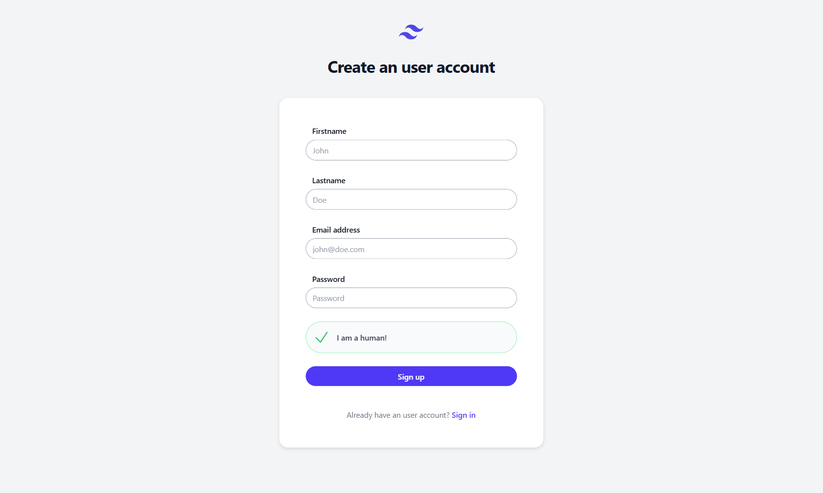Sign Up