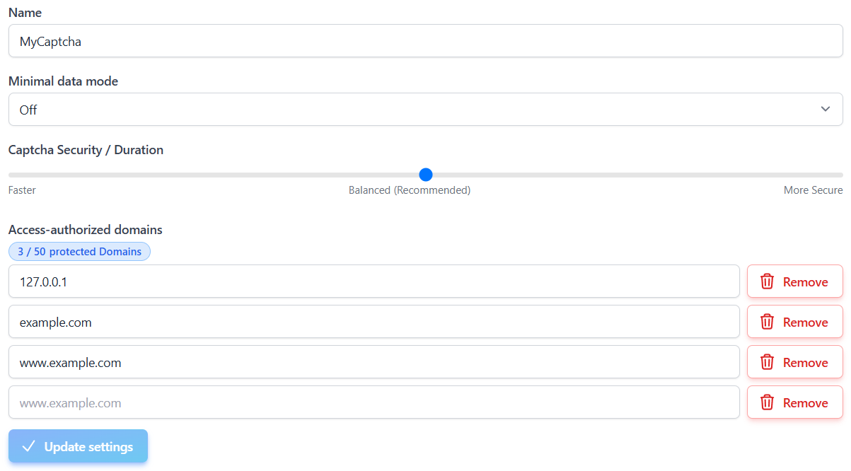 Allow block list light