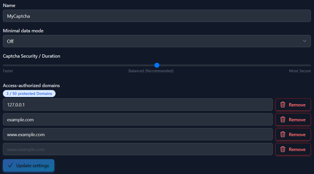 Allow block list dark