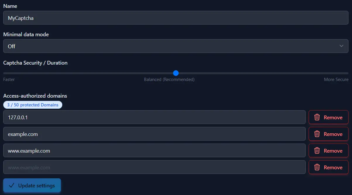 Allow block list dark